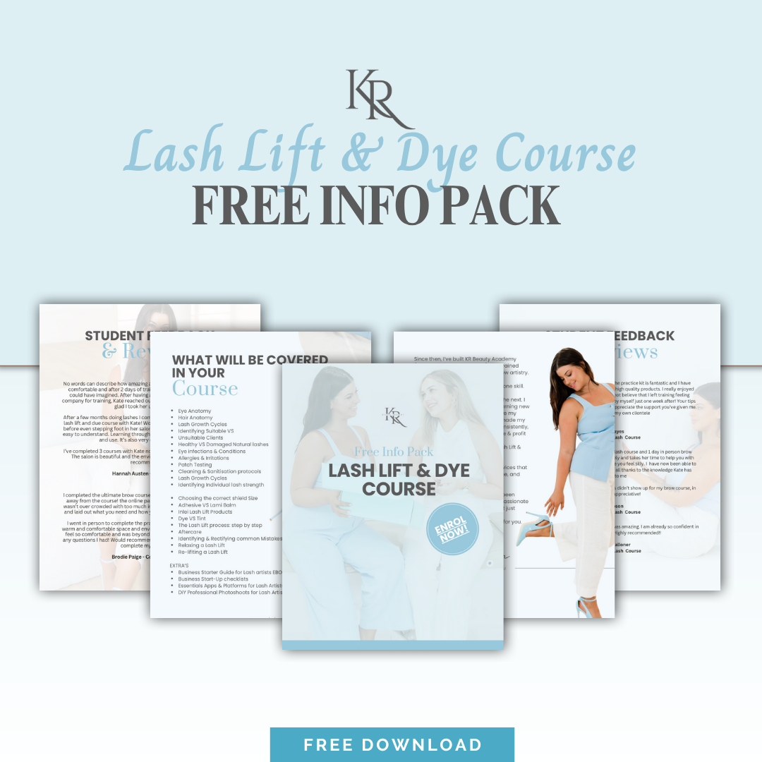 Free info Pack: Lash Lift & Dye Course