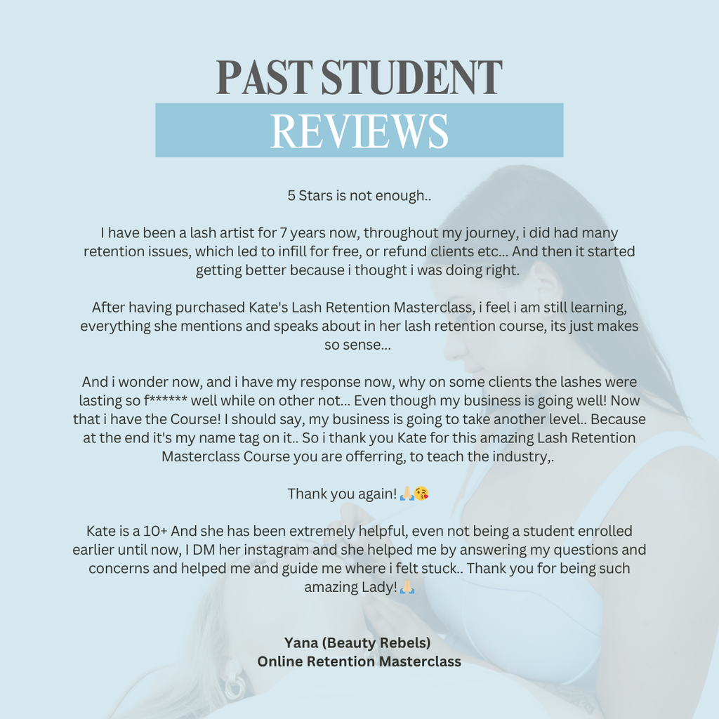 Lash Retention Masterclass (Most Popular Course)