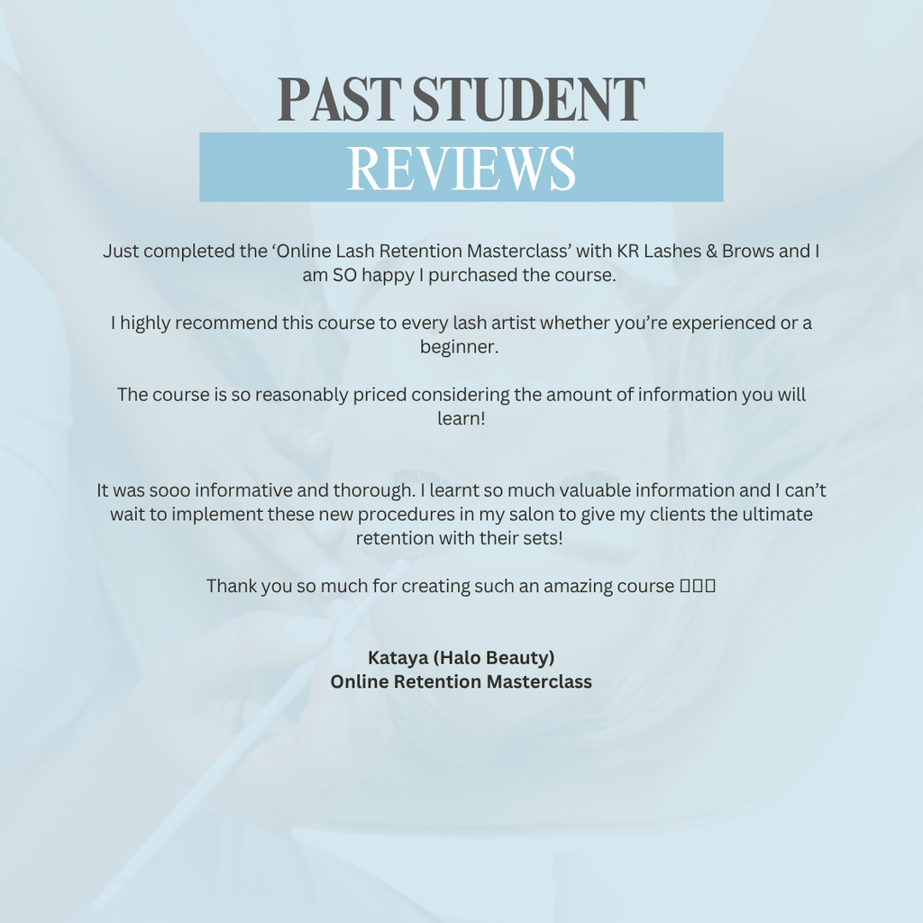 Lash Retention Masterclass (Most Popular Course)